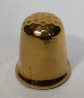 Vintage Gold Tone Porcelain Thimble Made in Japan