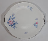 1950s Royal Albert Sorrento Light Pink Blue Flower Pattern Bone China Cake Serving Platter