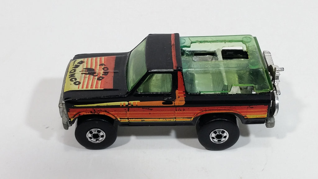 1982 Hot Wheels Ford Bronco Black Die Cast Toy Car SUV Vehicle BW Mala ...