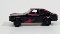 Vintage 1970 Lesney Products Matchbox Superfast Ford Capri Magenta Pink Painted Black No. 54 Die Cast Toy Car Vehicle with Opening Hood