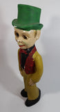 Antique 1940s Charlie McCarthy Ventriloquist Top Hat Man Chalkware Decor 16" Tall