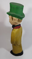 Antique 1940s Charlie McCarthy Ventriloquist Top Hat Man Chalkware Decor 16" Tall