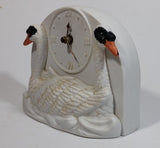 Rare 1985 Willitts Designs Romantic Swan Couple #5201 Ceramic Bird Clock Made in Taiwan - Treasure Valley Antiques & Collectibles