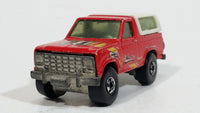 1982 Hot Wheels Ford Bronco Red Die Cast Toy Car SUV Vehicle BW Malaysia - Treasure Valley Antiques & Collectibles