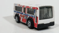 2015 Matchbox City Works City Bus White Plastic Die Cast Toy Car Vehicle