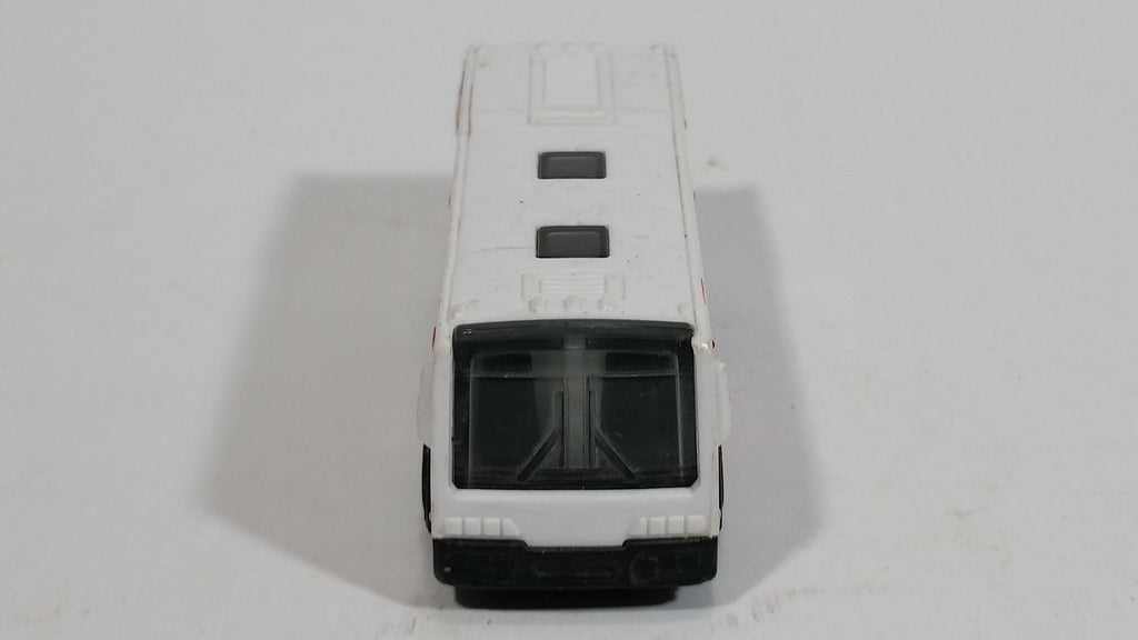 2015 Matchbox City Works City Bus White Plastic Die Cast Toy Car Vehic 