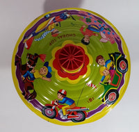 Vintage LBZ West German Tin Spinning Top Toy Carousel Kids