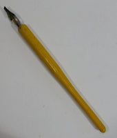 Antique Yellow Wooden Metal Quill Dip Pen