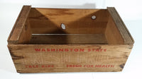 Vintage Washington State Fresh Fruit Tree Ripe Fresh For Health Wooden Food Crate - Treasure Valley Antiques & Collectibles