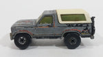 1982 Hot Wheels Ford Bronco Black Die Cast Toy Car SUV Vehicle BW Malaysia with White Canopy - Treasure Valley Antiques & Collectibles