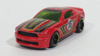 2016 Hot Wheels Art Cars Custom '07 Ford Mustang Red Die Cast Toy Muscle Car Vehicle - Treasure Valley Antiques & Collectibles