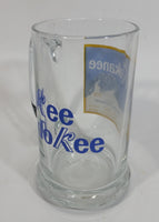 Rare Kokanee Glacier Pilsner Beer Okee Dokee Clear Glass Mug Collectible