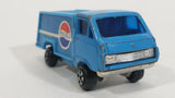 Vintage Yatming Style Pepsi-Cola Soda Pop Beverages Blue Delivery Truck Die Cast Toy Car Vehicle Made in Hong Kong