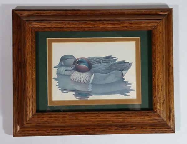 Vintage Pair of Ducks 7 1/2" x 9 1/2" Wooden Framed Print Made in Canada By Something Different - Edmonton, Alberta - Treasure Valley Antiques & Collectibles