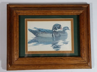 Vintage Pair of Ducks 7 1/2" x 9 1/2" Wooden Framed Print Made in Canada By Something Different - Edmonton, Alberta - Treasure Valley Antiques & Collectibles