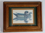 Vintage Pair of Ducks 7 1/2" x 9 1/2" Wooden Framed Print Made in Canada By Something Different - Edmonton, Alberta - Treasure Valley Antiques & Collectibles