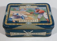 Vintage 1970s Old-Time Baseball Metal Tin Container Sports Collectible