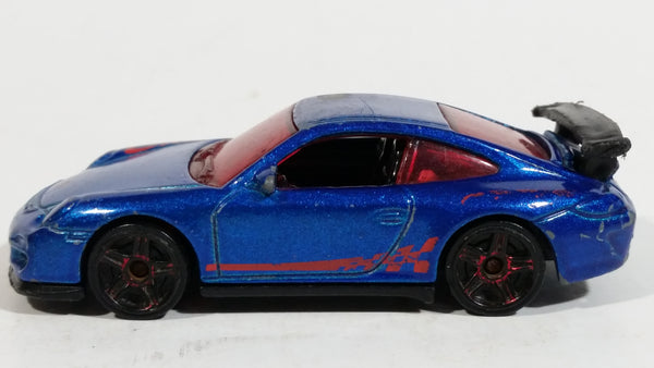2011 Hot Wheels Porsche 911 GT3 RS Metalflake Dark Blue Die Cast Toy Car Vehicle