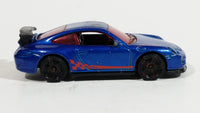 2011 Hot Wheels Porsche 911 GT3 RS Metalflake Dark Blue Die Cast Toy Car Vehicle