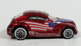 2002 Hot Wheels Star Spangled Chrysler Pronto Red USA Flag Draped Die Cast Toy Car Vehicle