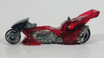 2002 Hot Wheels Fright Bike Motorcycle Red Die Cast Toy Car Vehicle - Treasure Valley Antiques & Collectibles