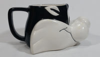 Vintage 1989 Warner Bros. Looney Tunes Sylvester The Cat Cartoon Character Shaped Ceramic Coffee Mug - Treasure Valley Antiques & Collectibles