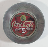 Coca-Cola Coke Soda Pop Beverage At Fountains 5¢ In Bottles Galvanized Metal Dish