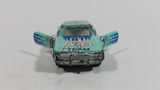 Vintage Yatming Dodge Charger Teal Blue #81 Auto Team No. 1081 Die Cast Toy Car Vehicle with Opening Doors - Made in Hong Kong
