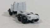 Vintage Unknown Brand Semi Tractor Truck Rig White Die Cast Toy Car Vehicle Made in Hong Kong