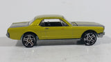 2009 Hot Wheels Mustang 45th '65 Ford Mustang Hardtop Light Green Die Cast Toy Muscle Car Vehicle with Opening Hood