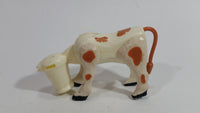Vintage 1967 Fisher Price Little People Farm Brown Spotted White Cow Hong Kong
