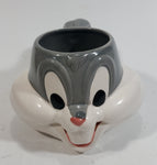 1992 Warner Bros. Looney Tunes Bugs Bunny Cartoon Character Shaped Ceramic Coffee Mug - Treasure Valley Antiques & Collectibles