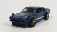 2018 Hot Wheels Factory Fresh Custom Ford Maverick Dark Navy Blue Die Cast Toy Muscle Car Vehicle - Treasure Valley Antiques & Collectibles