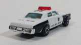 1980s Yatming Dodge Monaco Sheriff Highway Patrol 18 Police Cop White Black Die Cast Toy Car Emergency Rescue Vehicle - Treasure Valley Antiques & Collectibles