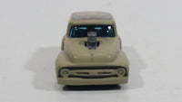 2005 Hot Wheels Pin Hedz '56 Ford Truck Flat Brown Beige Die Cast Toy Car Hot Rod Vehicle with Opening Hood
