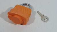 Abus Padlock 70AL45ORA Orange Rubber Coated Lock with Lock Cover and Key