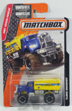2015 Matchbox Heroic Rescue Fire Smasher Field Crew Tanker Truck Blue Yellow Die Cast Toy Car Vehicle - New In Package