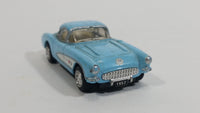 Kinsmart 1957 Chevrolet Corvette Light Blue 1/64 Scale Die Cast Toy Car Vehicle
