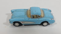 Kinsmart 1957 Chevrolet Corvette Light Blue 1/64 Scale Die Cast Toy Car Vehicle