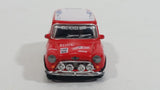 Hongwell Austin Morris Mini 7 Cooper Red and White  With Rally Sponsors 1/72 Scale Die Cast Miniature Toy Car Vehicle - Treasure Valley Antiques & Collectibles