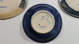 9 Piece Naramata / Penticton, British Columbia Blue Aqua Beige Pottery Dish Set - Stamped