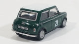 Hongwell Austin Morris Mini 7 Cooper Dark Green with White Stripes 1/72 Scale Die Cast Miniature Toy Car Vehicle