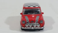 Hongwell Austin Morris Mini 7 Cooper Red with Checkered Roof 1/72 Scale Die Cast Miniature Toy Car Vehicle