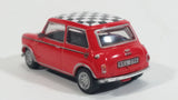 Hongwell Austin Morris Mini 7 Cooper Red with Checkered Roof 1/72 Scale Die Cast Miniature Toy Car Vehicle