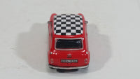 Hongwell Austin Morris Mini 7 Cooper Red with Checkered Roof 1/72 Scale Die Cast Miniature Toy Car Vehicle - Treasure Valley Antiques & Collectibles