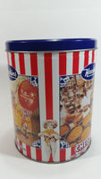 HTF Hawkins Cheezies Corn Snacks "Always on Top" Fresh, Crisp, and Delicious Limited Edition Tin Metal Canister - Treasure Valley Antiques & Collectibles