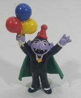 Applause Muppets Count Von Count Holding Balloons Toy 3 3/4" PVC Toy Figure