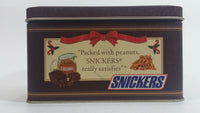 1993 Mars Snickers Chocolate Bar Christmas Norman Rockwell 1924 Brown Metal Tin Container Collectible