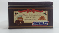 1993 Mars Snickers Chocolate Bar Christmas Norman Rockwell 1924 Brown Metal Tin Container Collectible