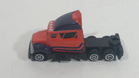 MotorMax Fast Lane Orange and Black Semi Tractor Truck No. K8 Die Cast Toy Car Rig Vehicle With Full MotorMax Address on base